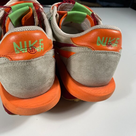 DH1347-100 LDWaffle x sacai x CLOT x Nike 'Orange Blaze' mens size US 10 - Picture 7 of 11